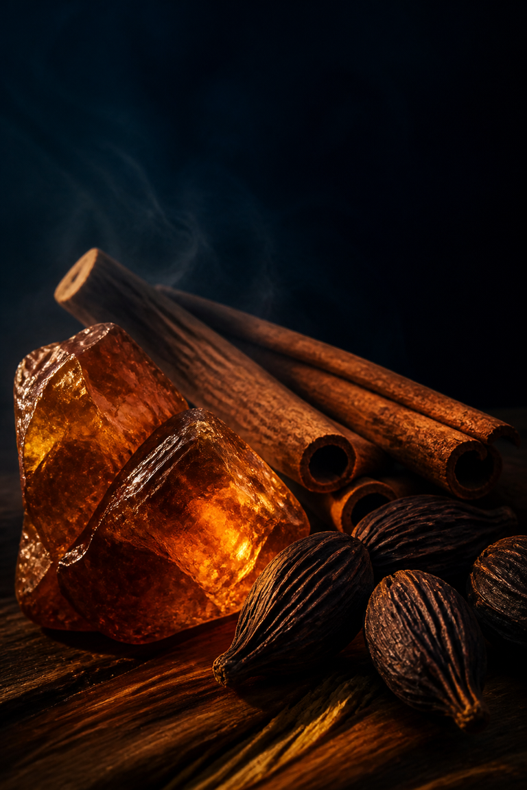 Ambre, cannelle et cardamome de Midnight Aura