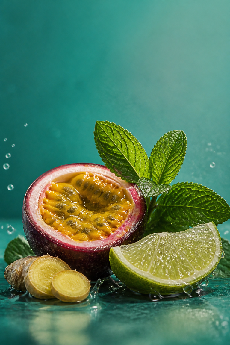 Fruit de la passion, citron vert et menthe de Squad Energy